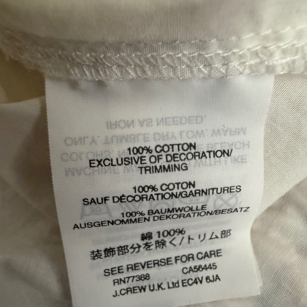 Madewell White Embroidered Off Shoulder Balloon Sleeve Blouse Top‎ Size S - Picture 6 of 6